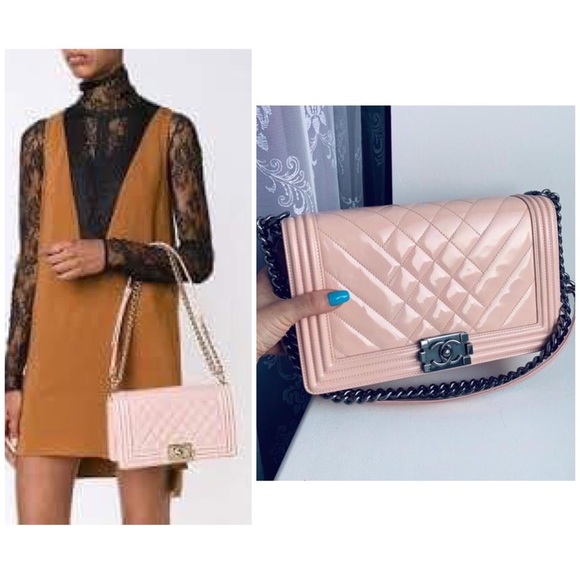 SOLD.Chanel New Medium Patent Leather Le Boy - Picture 2 of 8